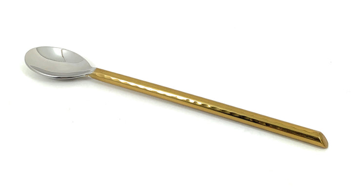 Vibhsa Hammered Stainless Steel Bar Tools Set — Gold PVD, 4‑Piece