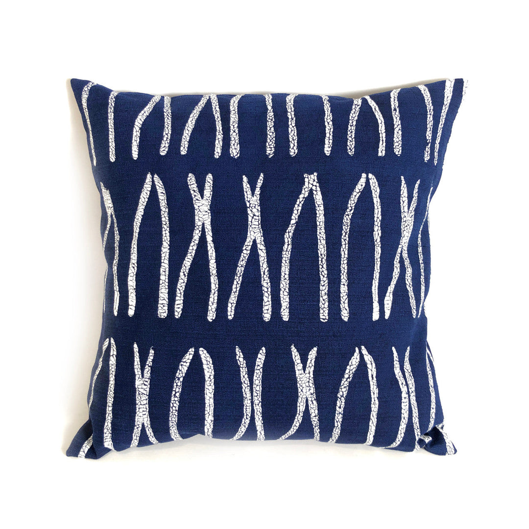Sadza Lines Pillow Cover - Touareg Indigo