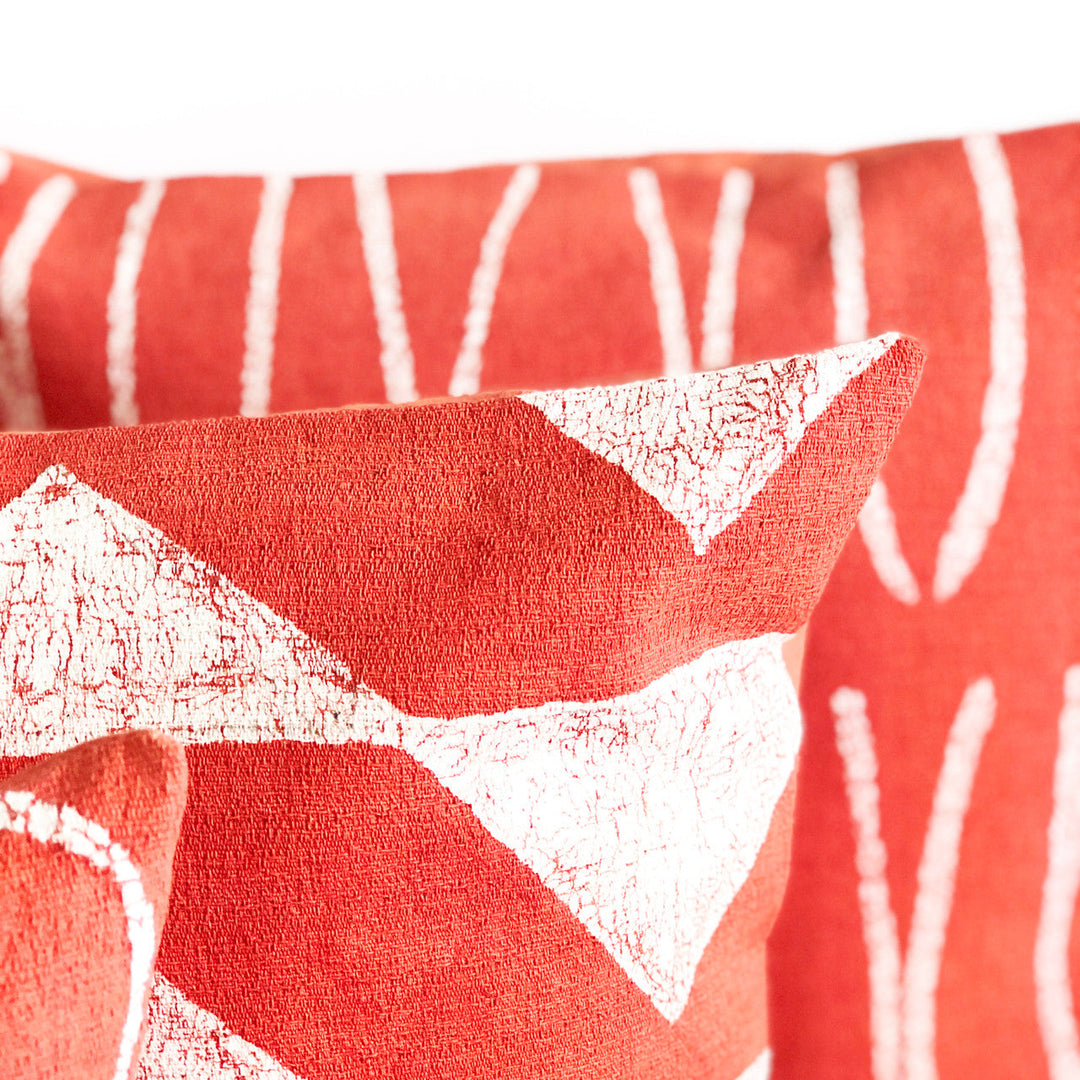 Sadza Lines Pillow Cover - Madagascar Coral