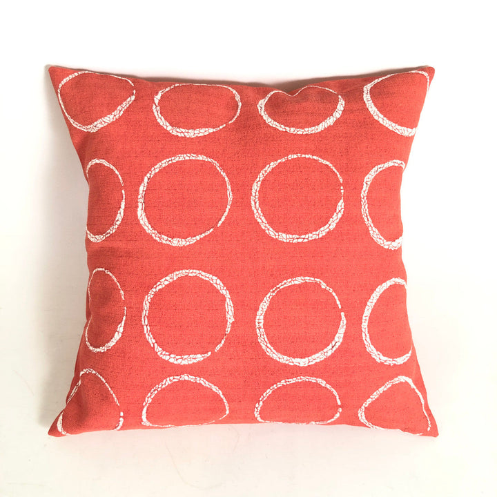 Sadza Circles Pillow Cover - Madagascar Coral