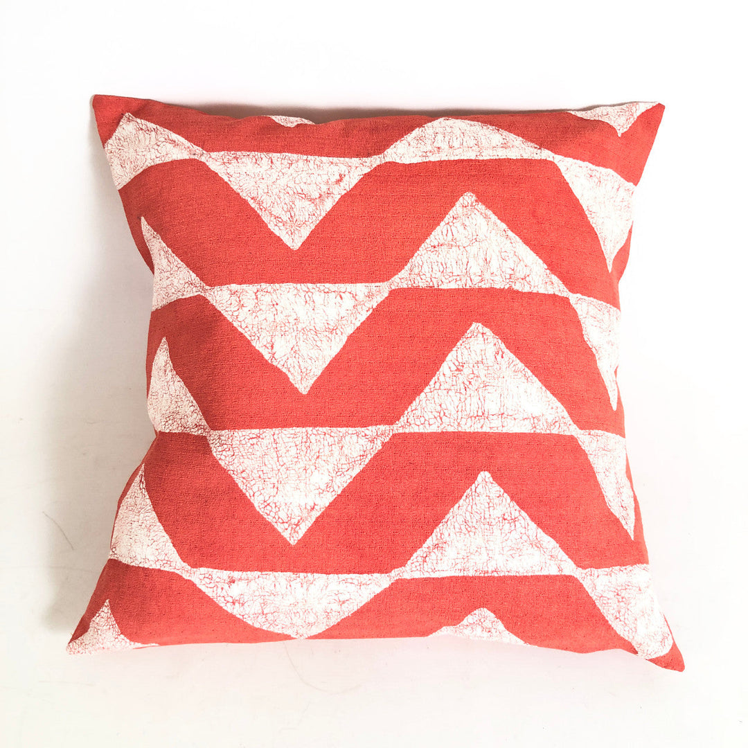 Sadza Triangles Pillow - Madagascar Coral Cover