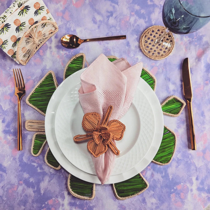 Monstera Leaf Handwoven Iraca Placemat — Placemats, [material], MacondoForever