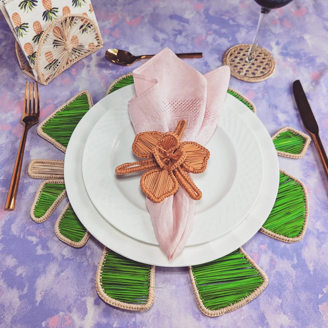 Monstera Leaf Handwoven Iraca Placemat — Placemats, [material], MacondoForever
