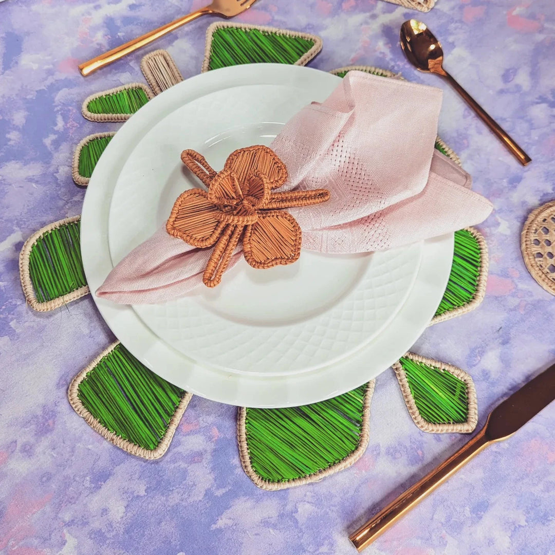 Monstera Leaf Handwoven Iraca Placemat — Placemats, [material], MacondoForever