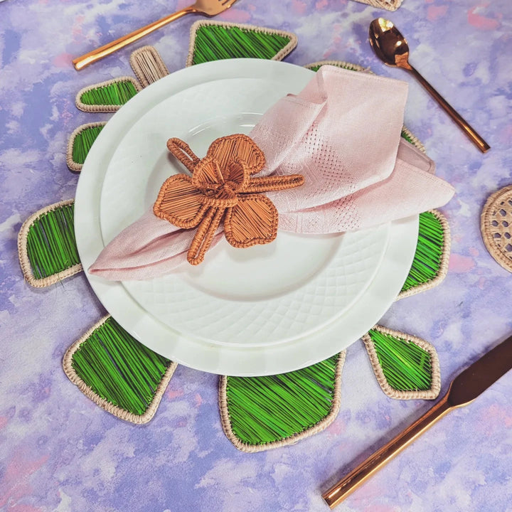 Monstera Leaf Handwoven Iraca Placemat — Placemats, [material], MacondoForever