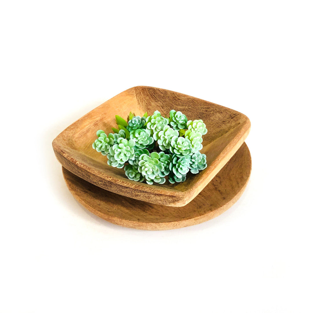 Round Teak Serving Platter