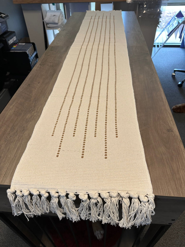 Handmade Premium Cotton Tan Table Runner