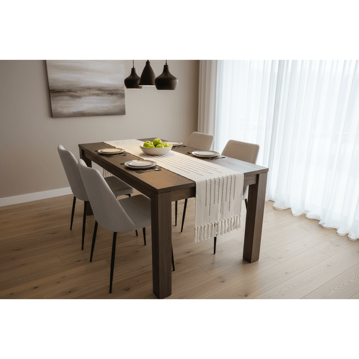 Handmade Premium Cotton Tan Table Runner