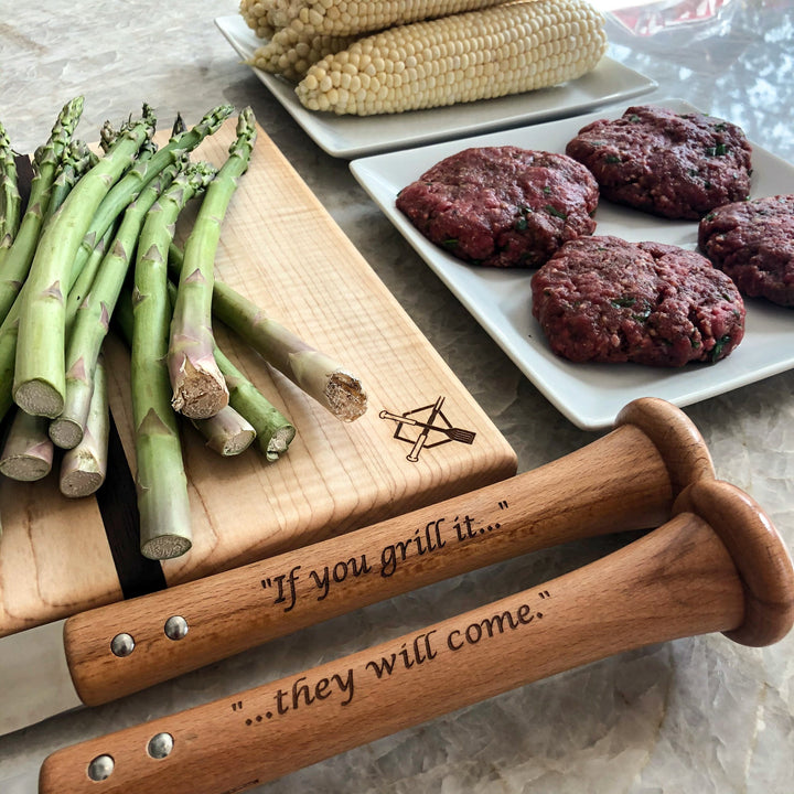 "Triple Play" Grill Set with Customized Handles