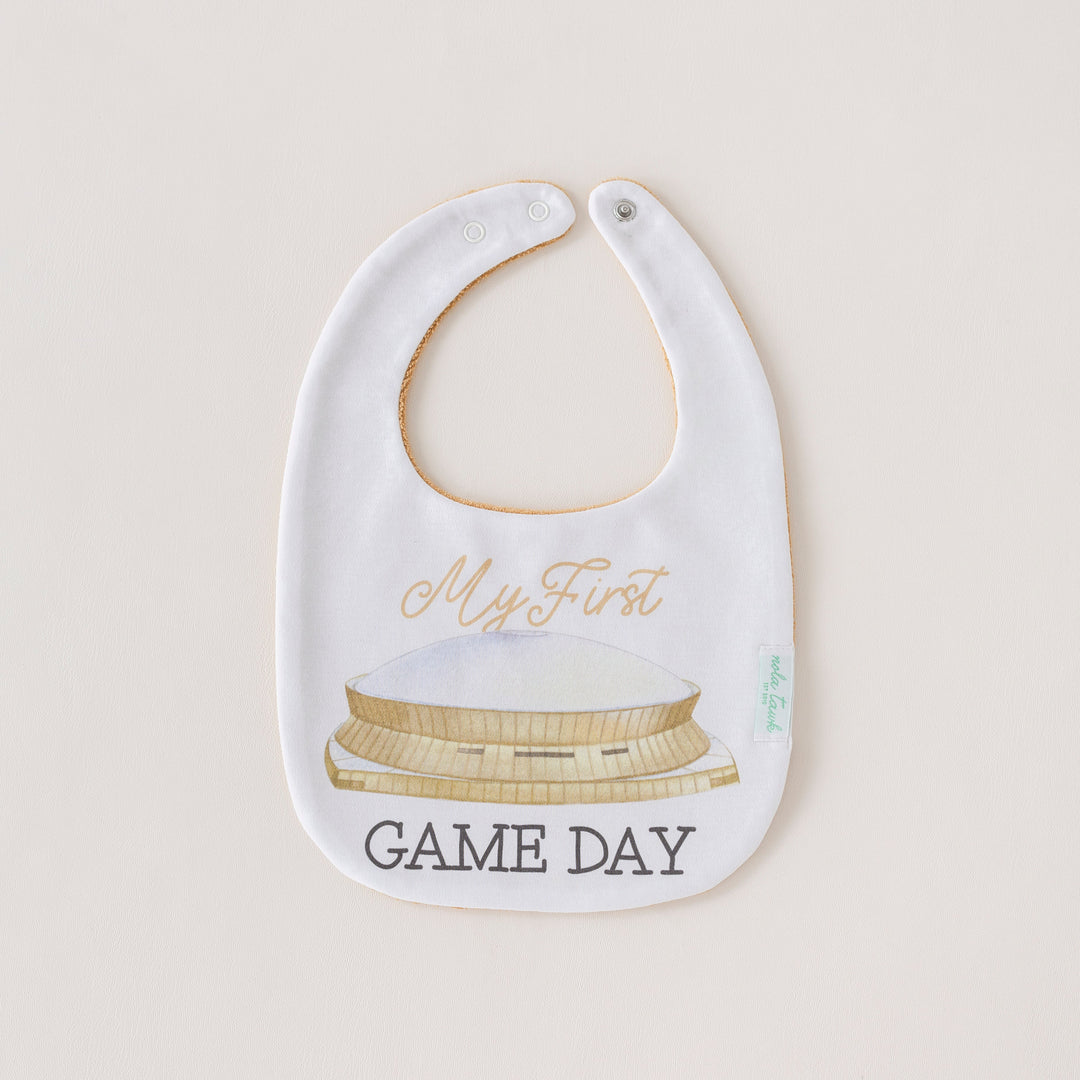 My First Game Day - Saints Organic Cotton Baby Bib