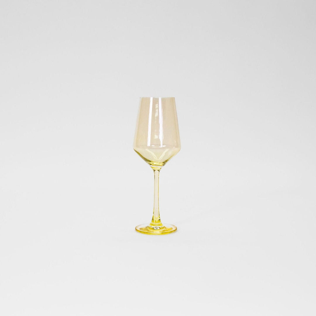 Lemon Drop - Colored Wine Glass
