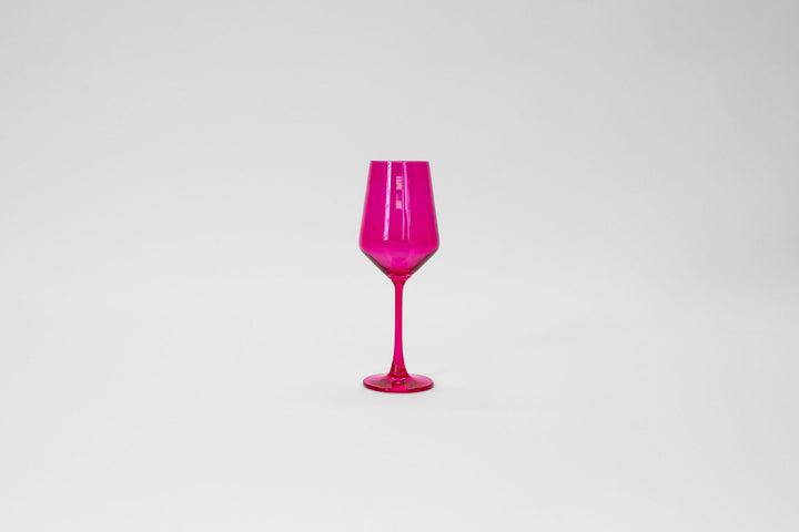 Hot Hot Pink - Stemless Colored Wine Glass