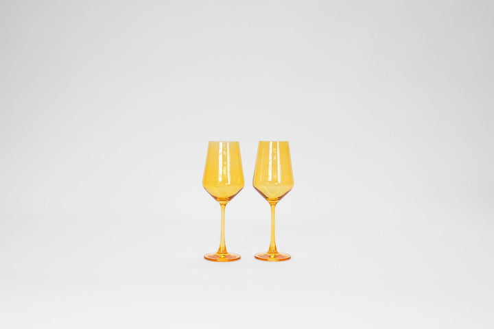 Sunshine Yellow -  Stemless Colored Wine Glass