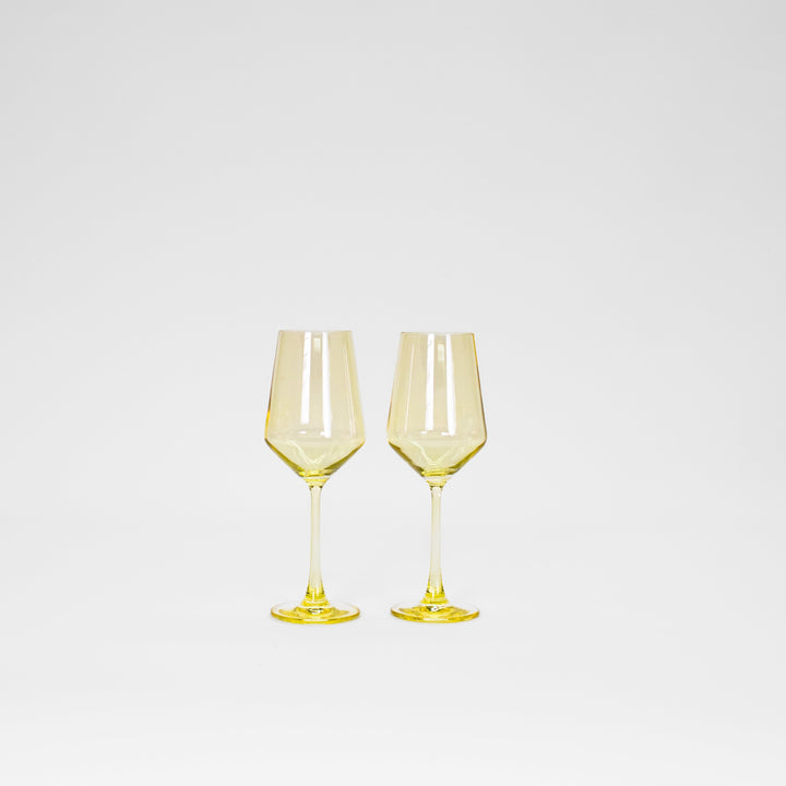 Lemon Drop - Colored Wine Glass