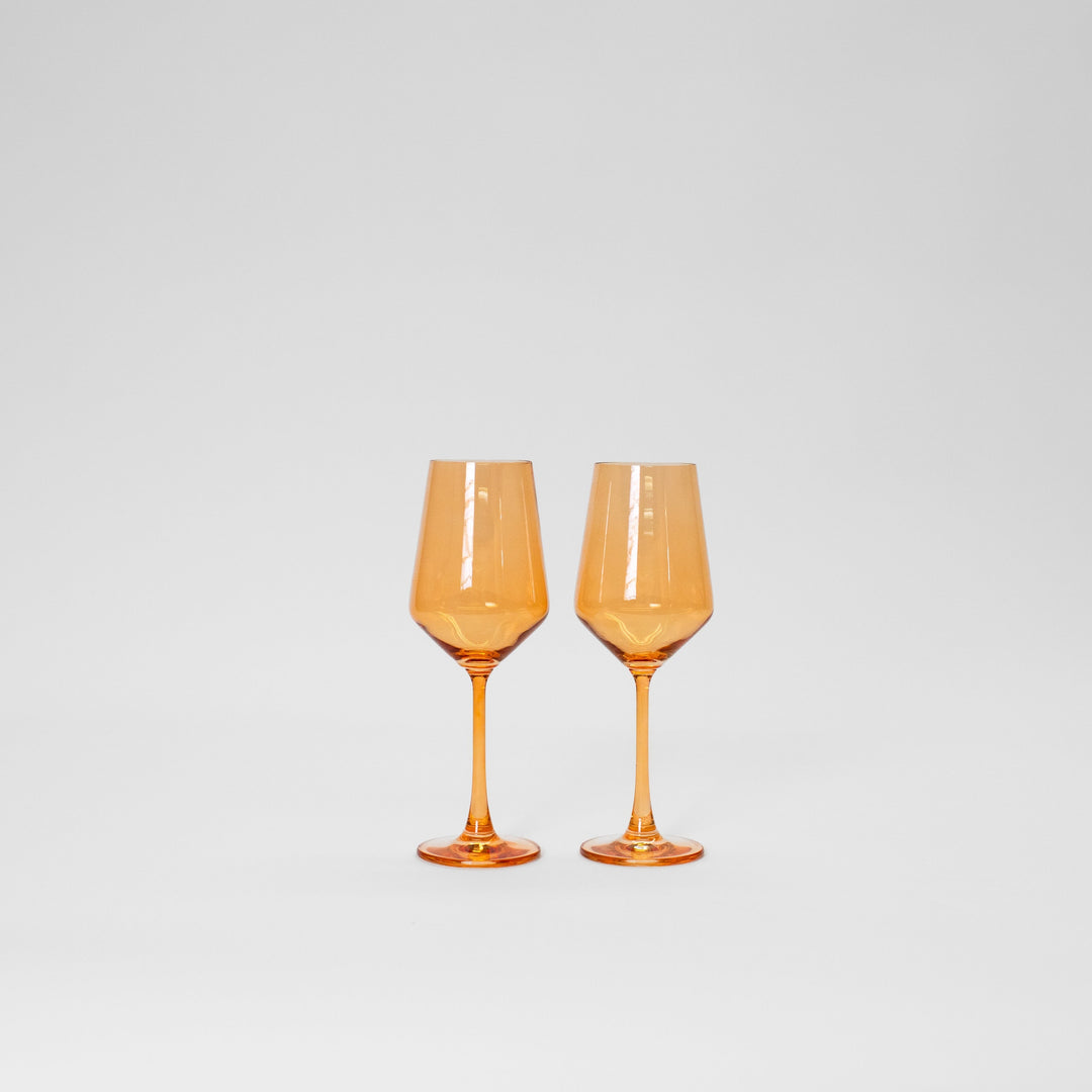 Creamsicle - Colored Wine Glass