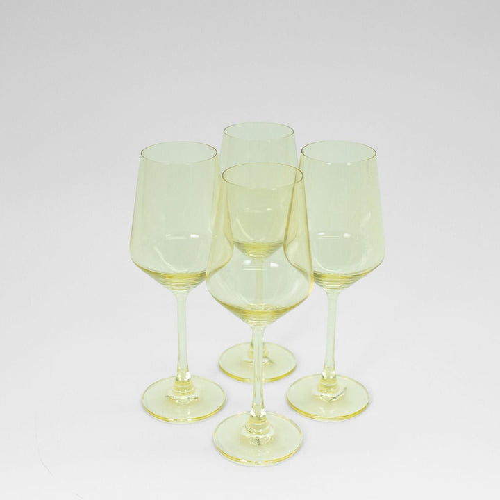 Lemon Drop - Colored Wine Glass
