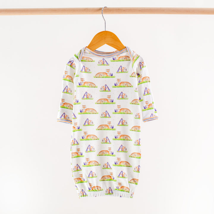 Navy Tiger Mania Organic Cotton Kids Pajamas