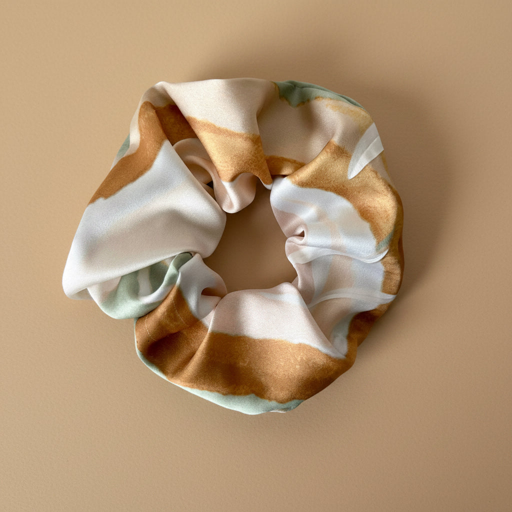 Muted Mirage Satin Scrunchie