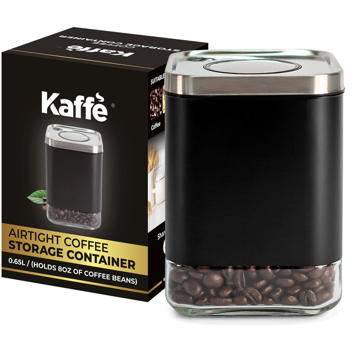 Borosilicate Glass & Stainless Steel Storage Jar–8 oz (Square)