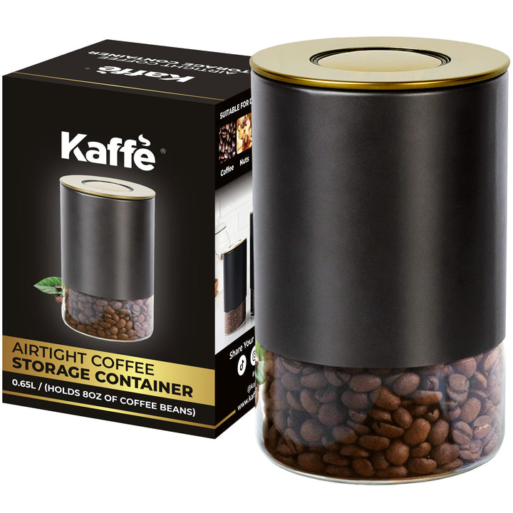 Borosilicate Glass & Stainless Steel Storage Jar–8 oz (Round)