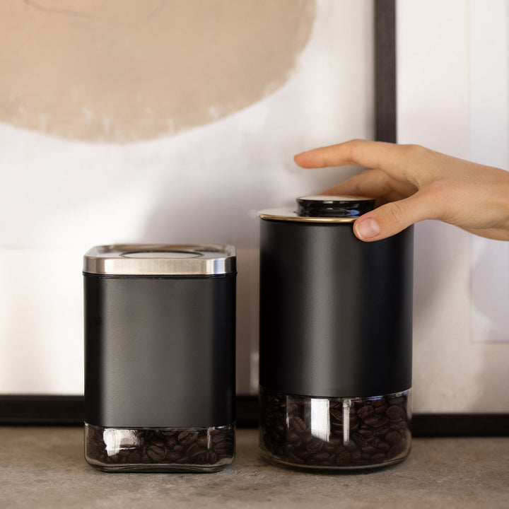 Borosilicate Glass & Stainless Steel Storage Jar–8 oz (Round)