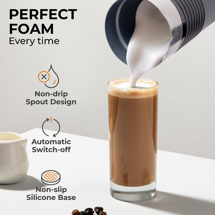 Pour‑In Milk Frother with Silicone Base