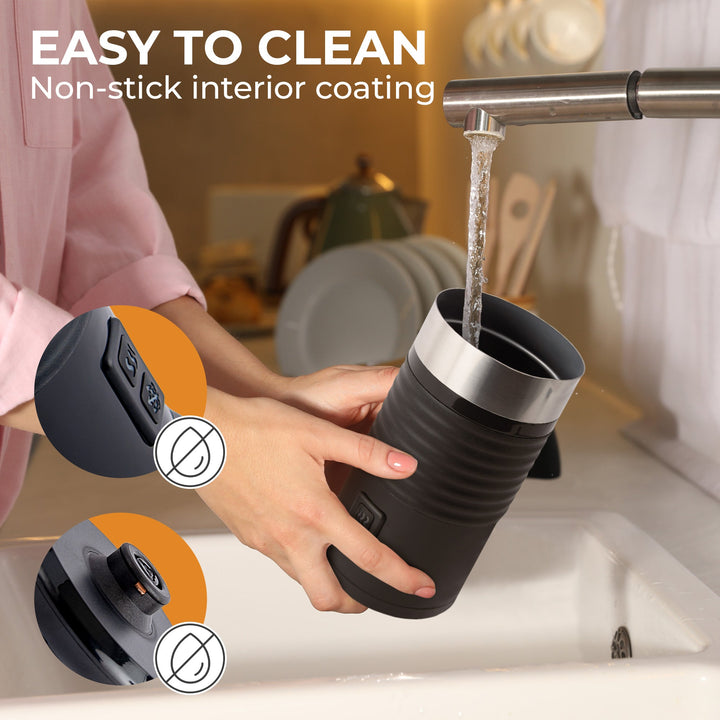 Pour‑In Milk Frother with Silicone Base