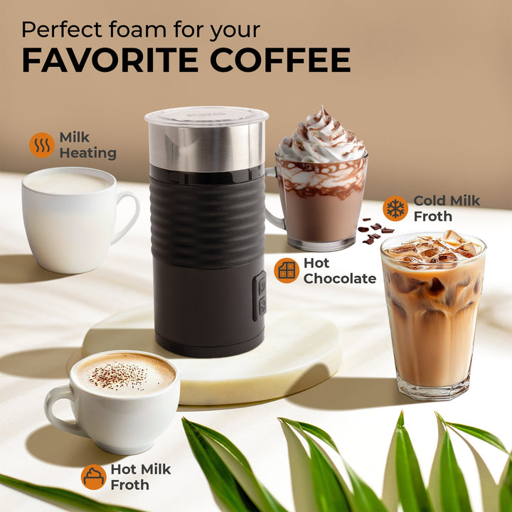 Pour‑In Milk Frother with Silicone Base