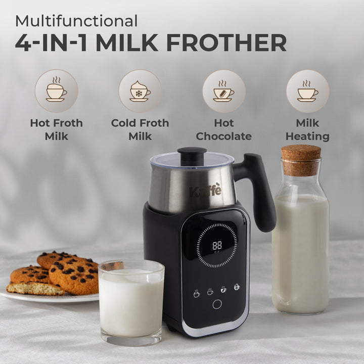 Pour‑In Premium Milk Frother with Digital Screen