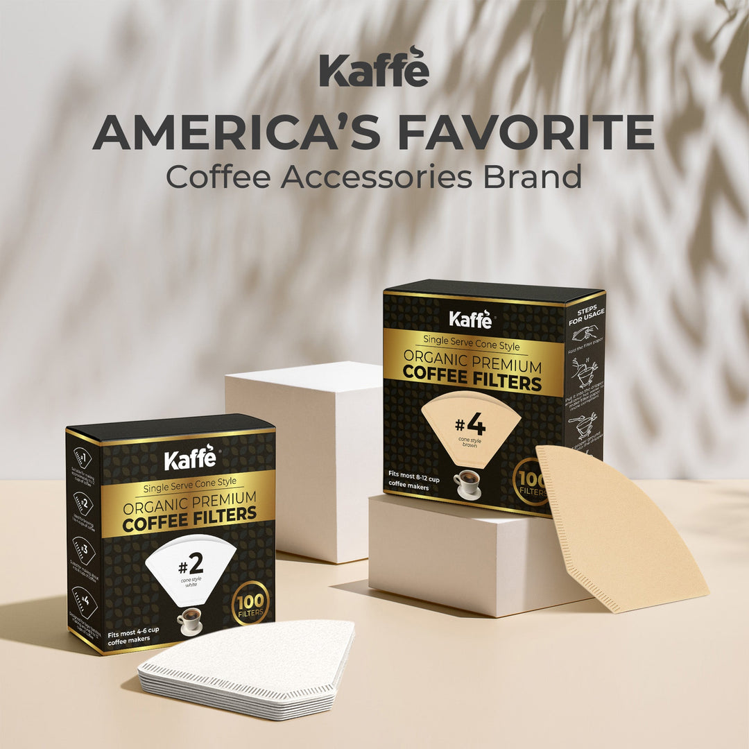 #2 organic premium coffee filter pack with stacked single-serve cone filters