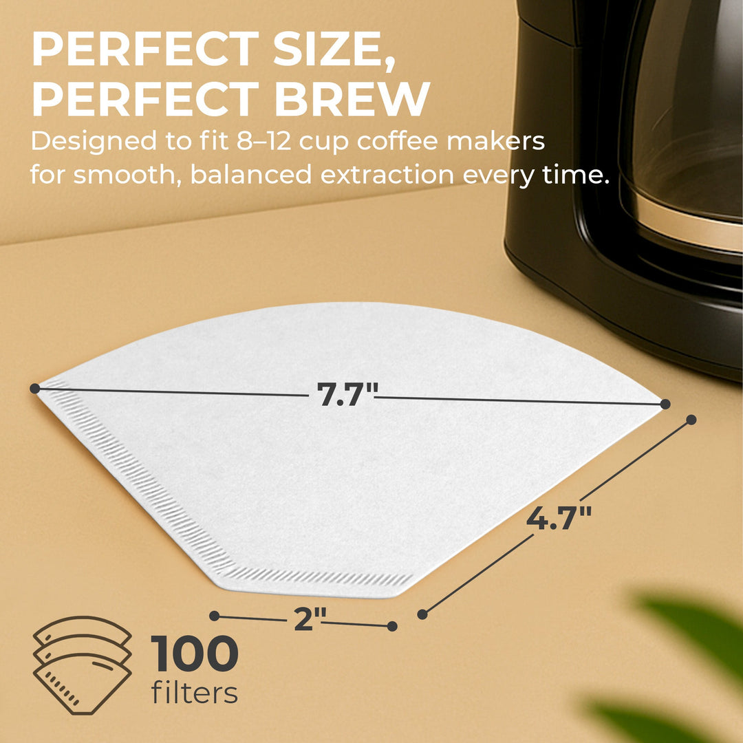 Paper coffee filter cone, with 