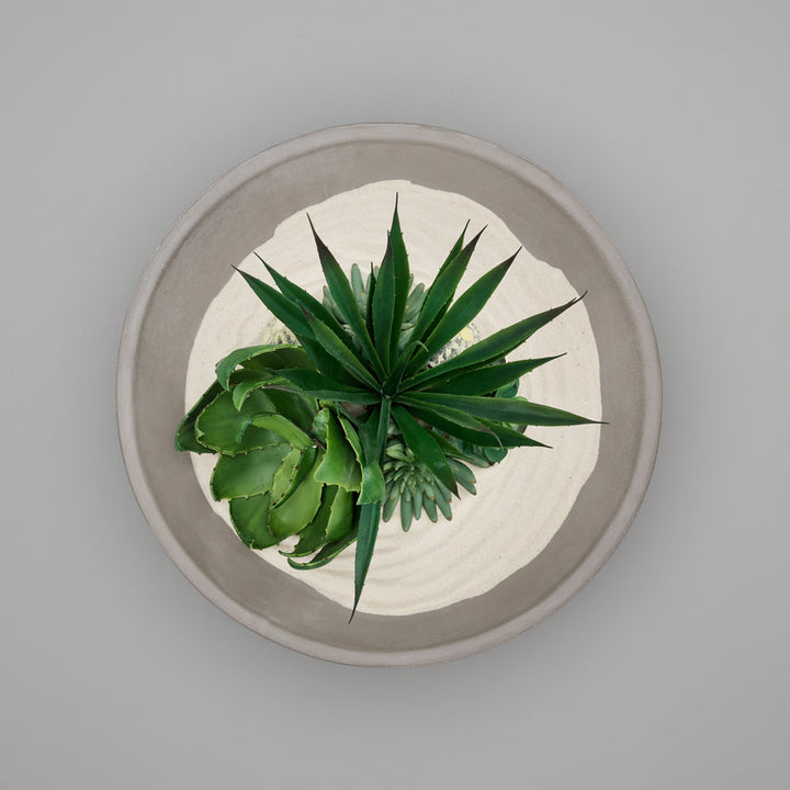 Concrete Infinity Bowl with Birch Presentation Crate: Gray