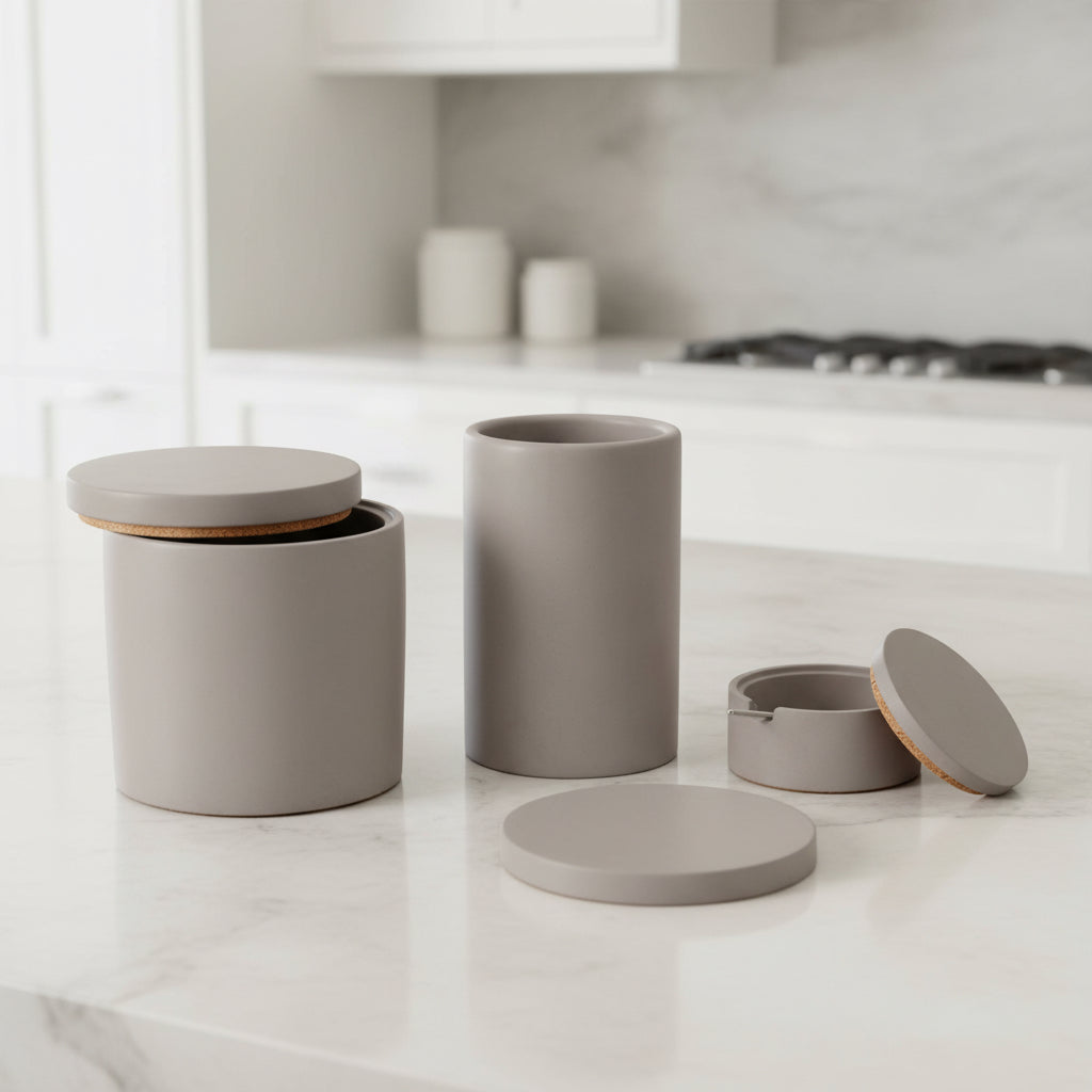 Concrete Kitchen Set: Gray