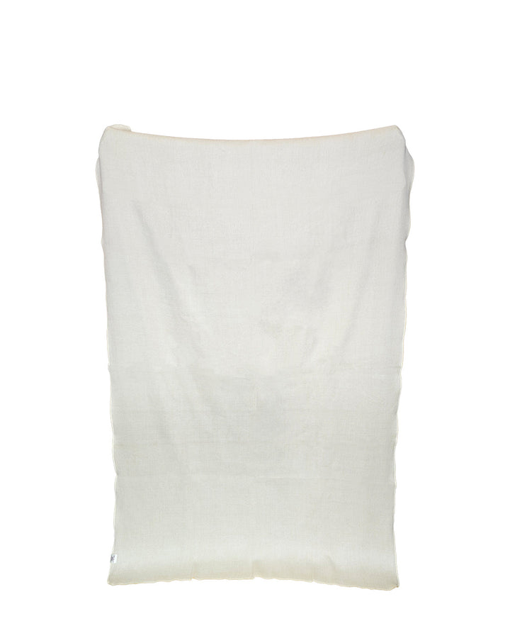 Reversible Alpaca Throw Blanket Handwoven From Ecuador - Daffodil & White - Kani Collection