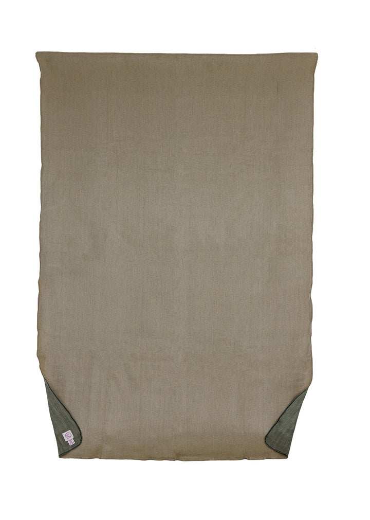 Reversible Alpaca Throw Blanket Handwoven From Ecuador - Khaki & Olive Green - Kani Collection