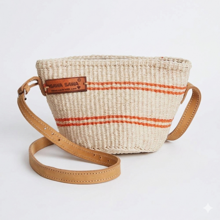 Small Generous Peace Handmade Sisal Crossbody Bag