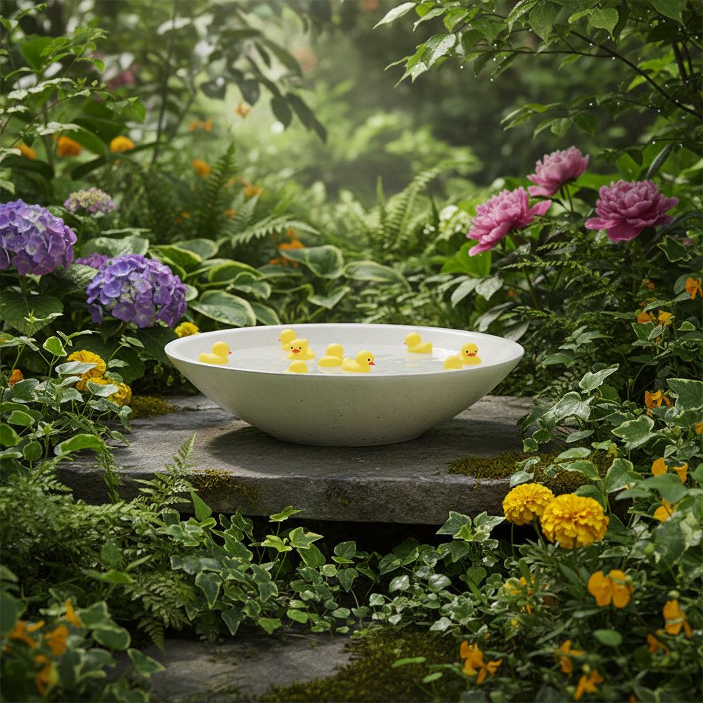 Concrete Infinity Bowl: White — , [material], Port Living Co.