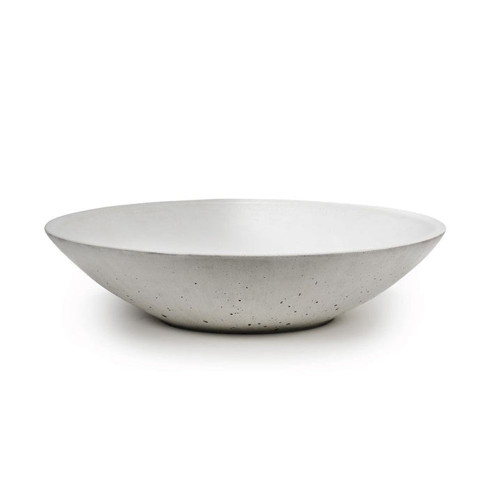 Concrete Infinity Bowl with Birch Presentation Crate: White — Decorative Storage, [material], Port Living Co.