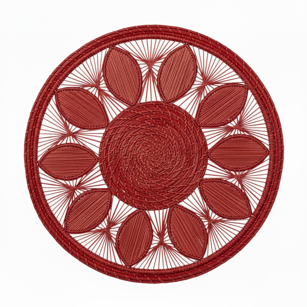 Leaf Medallion Handwoven Iraca Placemat