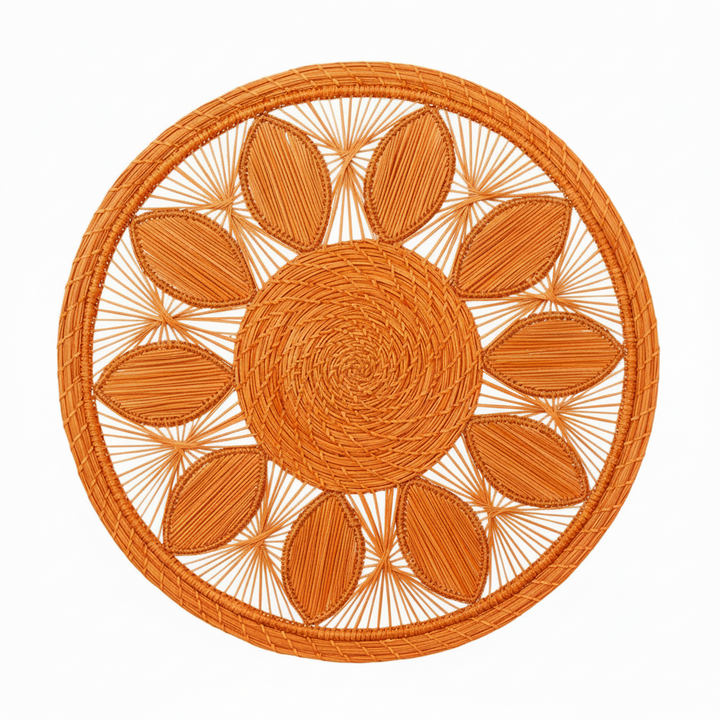 Leaf Medallion Handwoven Iraca Placemat