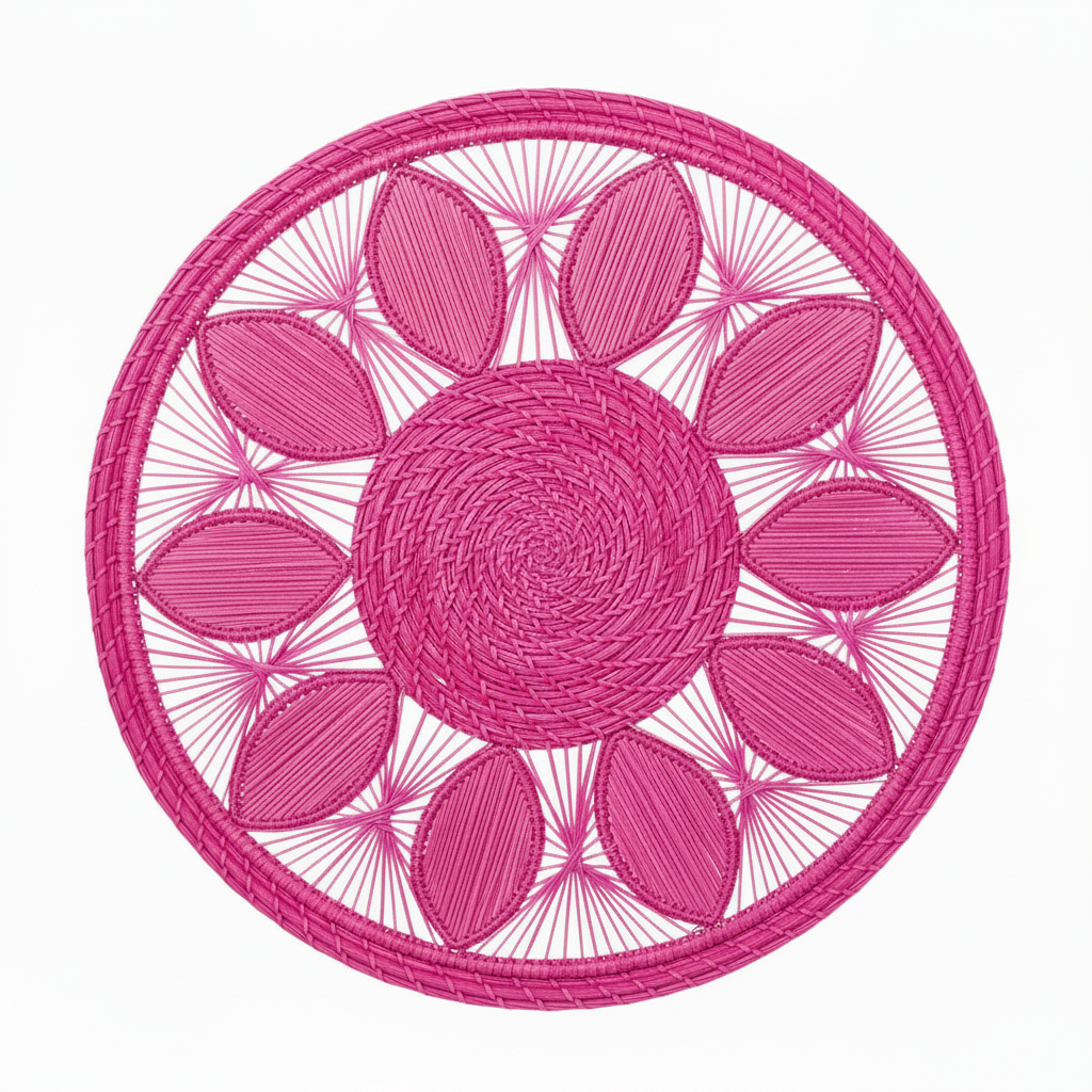 Leaf Medallion Handwoven Iraca Placemat