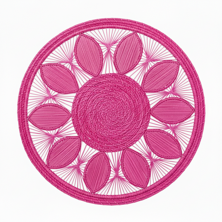 Leaf Medallion Handwoven Iraca Placemat