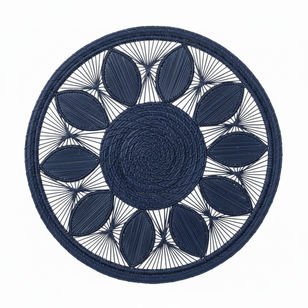 Leaf Medallion Handwoven Iraca Placemat