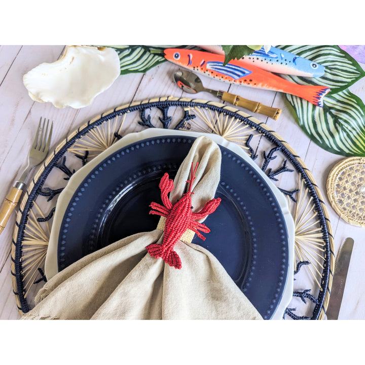 Lobster Handwoven Iraca Napkin Ring — Napkin Rings, [material], MacondoForever