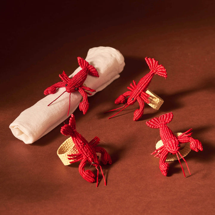 Lobster Handwoven Iraca Napkin Ring — Napkin Rings, [material], MacondoForever