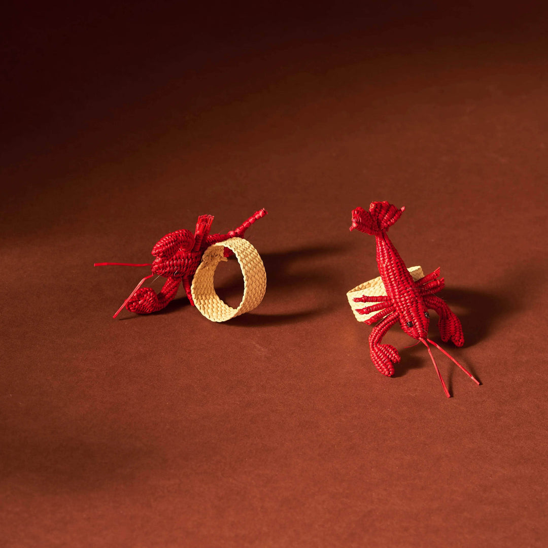 Lobster Handwoven Iraca Napkin Ring — Napkin Rings, [material], MacondoForever