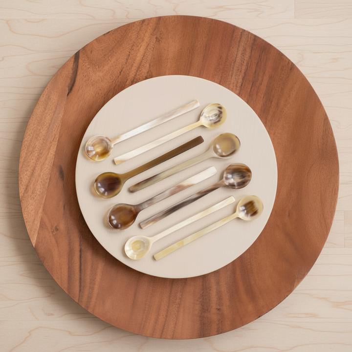 Long Handle Horn Condiment Spoon