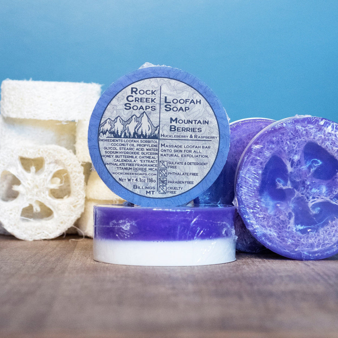 Loofah Soap | Mountain Berries — , [material], Rock Creek Soaps