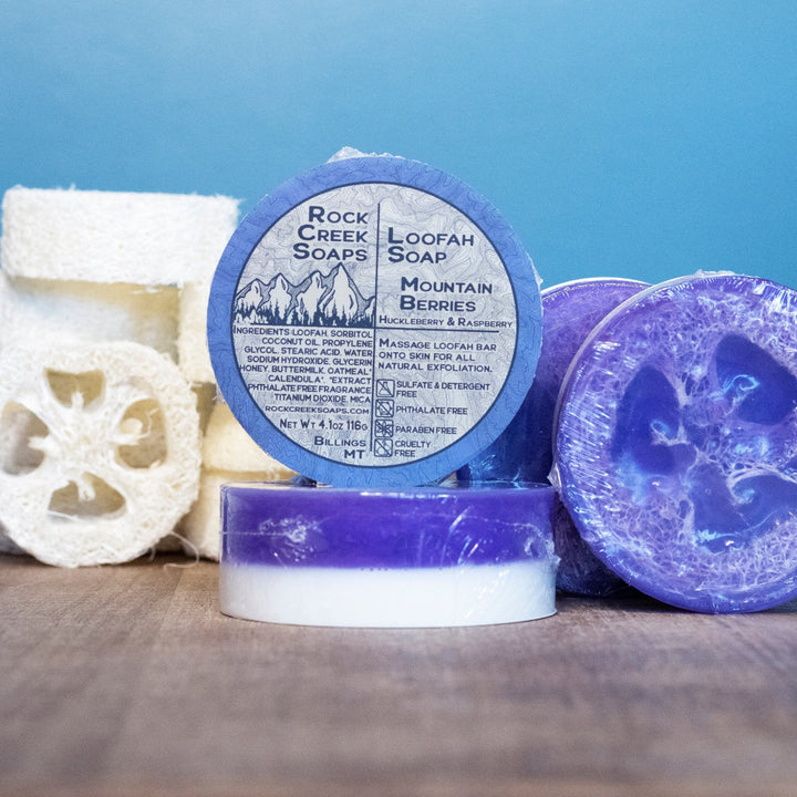Loofah Soap | Mountain Berries — , [material], Rock Creek Soaps