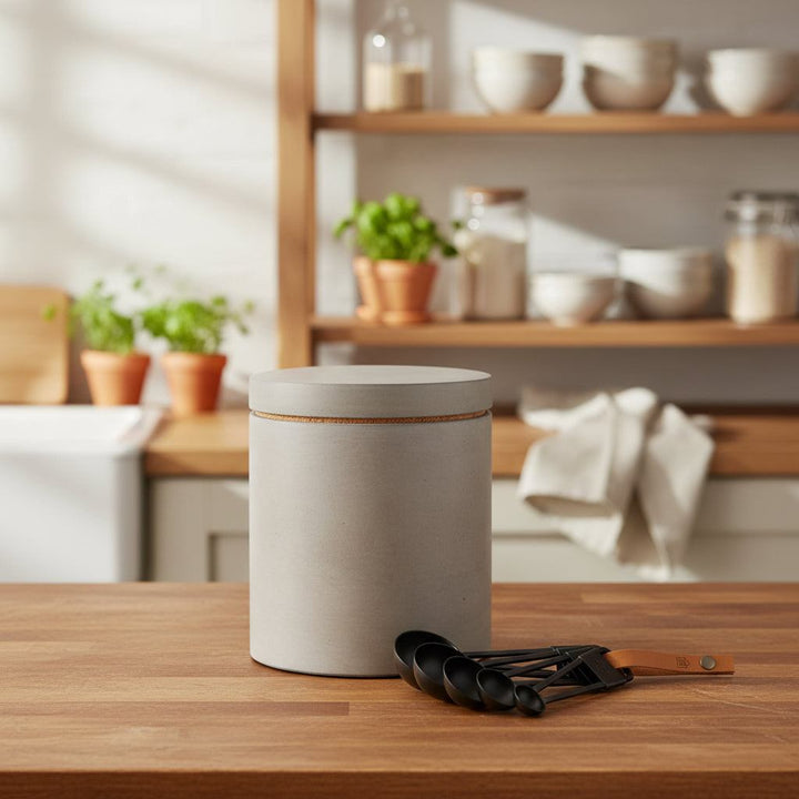 Concrete Module 50 Canister: Gray — Food Container Covers, [material], Port Living Co.
